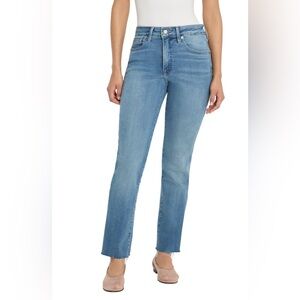 Good American Good Legs Raw Hem Cropped Jeans Size 2 NWT